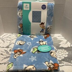 Disney Baby Toy Story Infant Toddler Oversized Plush Blanket Woody Buzz Rex Ham